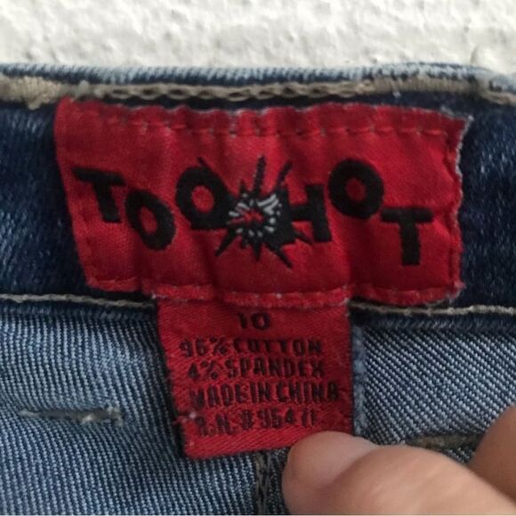 Too Hot lace up flare boho western hippie style denim jeans 10 - Picture 5 of 6